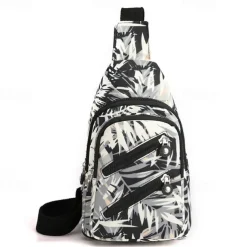 Women's Fashionable Sling Bag with Multiple Zippers and Adjustable Strap - Trendy, Lightweight Crossbody Bag for Casual & Travel Use