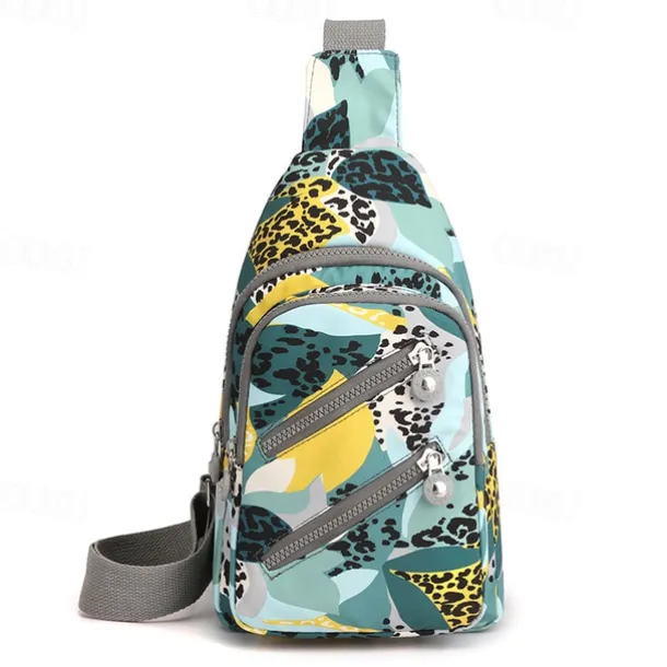 Women's Fashionable Sling Bag with Multiple Zippers and Adjustable Strap - Trendy, Lightweight Crossbody Bag for Casual & Travel Use