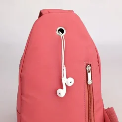 Women's Fashionable Sling Bag with Multiple Zippers and Adjustable Strap - Trendy, Lightweight Crossbody Bag for Casual & Travel Use