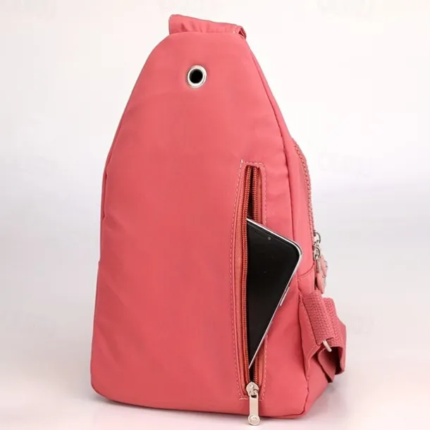 Women's Fashionable Sling Bag with Multiple Zippers and Adjustable Strap - Trendy, Lightweight Crossbody Bag for Casual & Travel Use