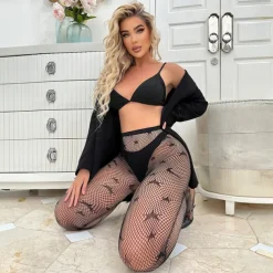 Women's Fishnet Tights Panty Hose Party Gift Daily Stars Acrylic Fibers Sexy Casual Leg Shaping Casual / Daily 1 Pair