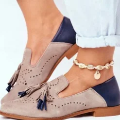 Women's Flats Oxfords Slip-Ons Plus Size Loafer Mules Office Daily Summer Embroidery Low Heel Closed Toe Business Elegant Comfort Walking Shoes PU Loafer Solid Color Cut-out Pink