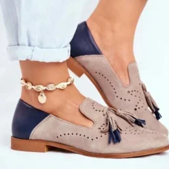 Women's Flats Oxfords Slip-Ons Plus Size Loafer Mules Office Daily Summer Embroidery Low Heel Closed Toe Business Elegant Comfort Walking Shoes PU Loafer Solid Color Cut-out Pink