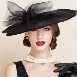 Women's Flax Headpiece - Wedding / Special Occasion Hats 1 Piece dress to impress Hats Race Day Dress