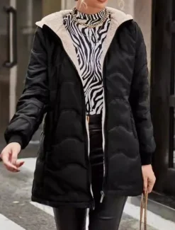 Women's Fleece Jacket Teddy Coat Hoodie Jacket Warm Breathable Zipper Pocket Fleece Lined Casual Plain Vacation Street Daily Wear Going out Zipper Regular Hoodie Regular Fit Long Sleeve Outerwear