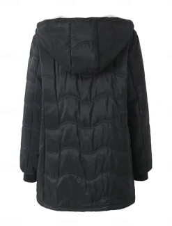 Women's Fleece Jacket Teddy Coat Hoodie Jacket Warm Breathable Zipper Pocket Fleece Lined Casual Plain Vacation Street Daily Wear Going out Zipper Regular Hoodie Regular Fit Long Sleeve Outerwear