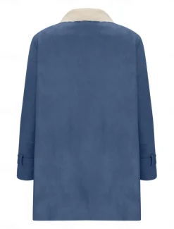 Women's Fleece Jacket Teddy Coat Warm Breathable Buttons Pocket Fleece Lined Casual Plain Vacation Street Daily Wear Going out Single Breasted Regular Turndown Regular Fit Long Sleeve Outerwear Black