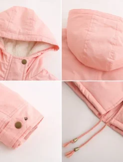 Women's Fleece Jacket Teddy Coat Hoodie Jacket Warm Breathable Zipper Pocket Fleece Lined Casual Plain Vacation Street Daily Wear Going out Zipper Regular Hoodie Regular Fit Long Sleeve Outerwear