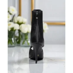 Women's Floral Dance Boots - Satin Peep Toe High Heel Professional Latin Ballroom Shoes with Elegant Rose Print, Ideal for Salsa, Tango and Stage Performances