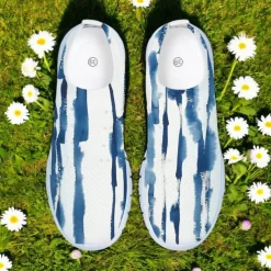 Women's Floral Mesh Slip-On Sneakers – Lightweight Breathable Walking Shoes for Casual Wear, Travel and Outdoor Activities