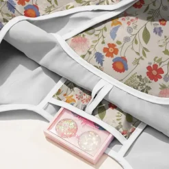 Women's Floral Print Reusable Tote Bag, Eco-Friendly Foldable Shopping Bag for Everyday Use