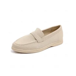 Women's Flyknit Slip-On Loafers - Lightweight Casual Walking Shoes for Work & Daily Wear