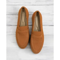 Women's Flyknit Slip-On Loafers - Lightweight Casual Walking Shoes for Work & Daily Wear