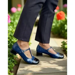 Women's French Style Red and Pink T-Strap Block Heel Mary Jane Pumps - Retro Comfortable Walking Shoes for Afternoon Tea, Parties, Office, and Daily Outfits