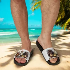 Women's Funny Chicken Print Slide Sandals – Comfortable Casual Slides for Summer & Beachwear