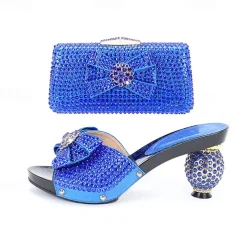 Women's Gold Rhinestone-Embellished Heels with Matching Clutch Bag – Elegant Open-Toe Sandals for Weddings & Special Occasions