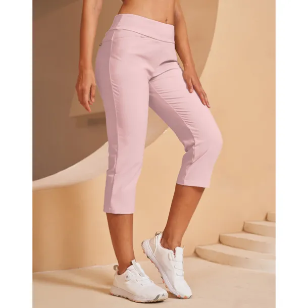 Women's Golf Capri 22Inch Performance Stretch Pants Black Red Dark Navy Pants Trousers Ladies Golf Attire Clothes Outfits Wear Apparel