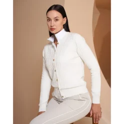 Women's Golf Cardigan Black White Long Sleeve Top Ladies Golf Attire Clothes Outfits Wear Apparel