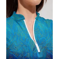 Women's Golf Dress Blue Sleeveless Ladies Golf Attire Clothes Outfits Wear Apparel