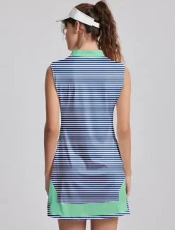 Women's Golf Dress Navy Sleeveless Fall Winter Ladies Golf Attire Clothes Outfits Wear Apparel