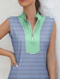 Women's Golf Dress Navy Sleeveless Fall Winter Ladies Golf Attire Clothes Outfits Wear Apparel