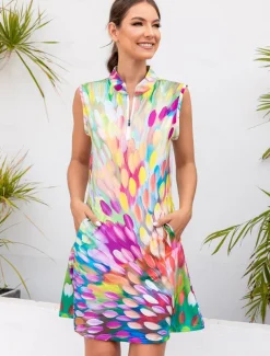 Women's Golf Dress Sleeveless Sun Protection UPF50 Ladies Golf Attire