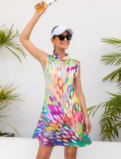 Women's Golf Dress Sleeveless Sun Protection UPF50 Ladies Golf Attire