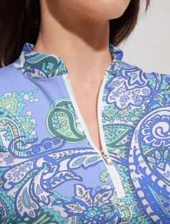 Women's Golf Dress Sleeveless Sun Protection Paisley Ladies Golf Attire