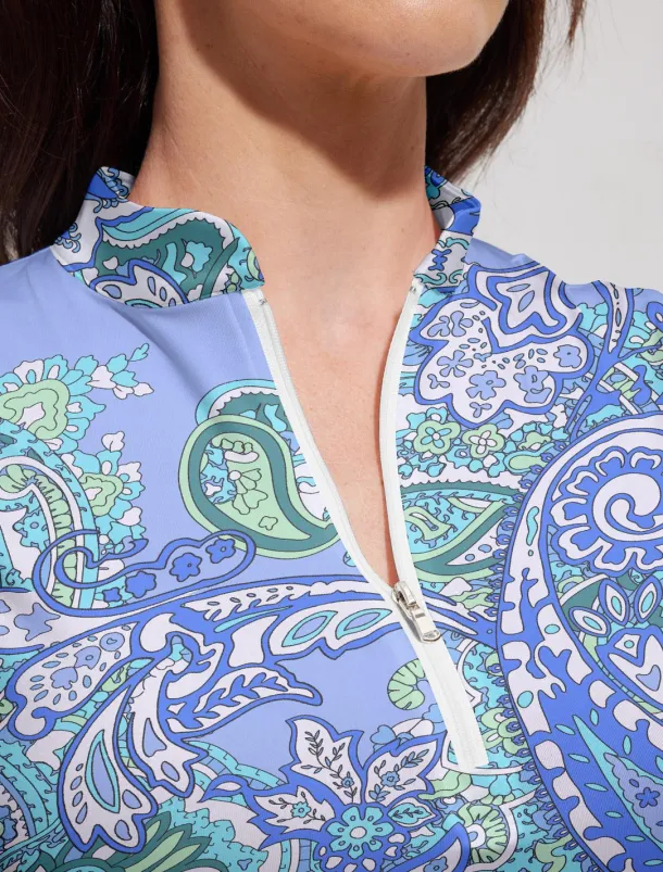 Women's Golf Dress Sleeveless Sun Protection Paisley Ladies Golf Attire