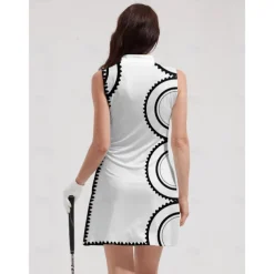 Women's Golf Dress White Sleeveless Ladies Golf Attire Clothes Outfits Wear Apparel
