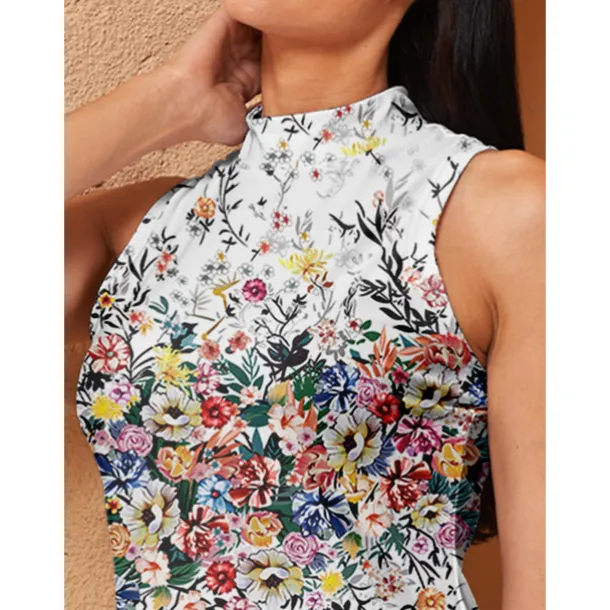 Women's Golf Dress White Sleeveless Ladies Golf Attire Clothes Outfits Wear Apparel