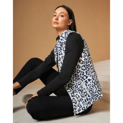 Women's Golf Jacket Black White Sleeveless Vest / Gilet Ladies Golf Attire Clothes Outfits Wear Apparel