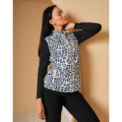 Women's Golf Jacket Black White Sleeveless Vest / Gilet Ladies Golf Attire Clothes Outfits Wear Apparel