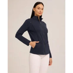 Women's Golf Jacket Black White Navy Blue Long Sleeve Top Ladies Golf Attire Clothes Outfits Wear Apparel