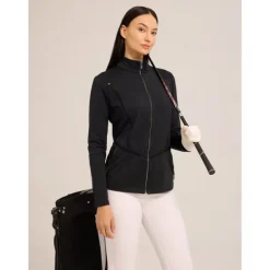 Women's Golf Jacket Black White Navy Blue Long Sleeve Top Ladies Golf Attire Clothes Outfits Wear Apparel