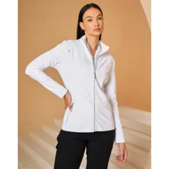 Women's Golf Jacket Black White Navy Blue Long Sleeve Top Ladies Golf Attire Clothes Outfits Wear Apparel