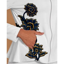 Women's Golf Jacket White Long Sleeve Top Ladies Golf Attire Clothes Outfits Wear Apparel