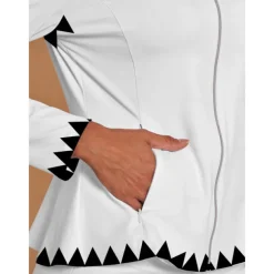 Women's Golf Jacket White Long Sleeve Top Ladies Golf Attire Clothes Outfits Wear Apparel