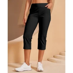 Women's Golf Pants Black Pink Red Bottoms Ladies Golf Attire Clothes Outfits Wear Apparel