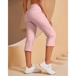 Women's Golf Pants Black Pink Red Bottoms Ladies Golf Attire Clothes Outfits Wear Apparel