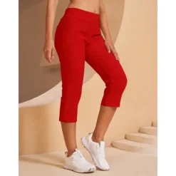 Women's Golf Pants Black Pink Red Bottoms Ladies Golf Attire Clothes Outfits Wear Apparel
