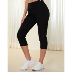Women's Golf Pants 22inch Slim-Fit Stretch Capri Pants Navy Black Pants / Trousers Ladies Golf Attire Clothes Outfits Wear Apparel