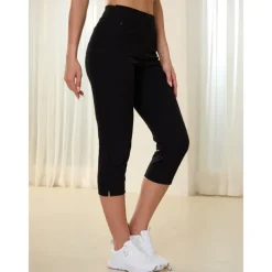 Women's Golf Pants 22inch Slim-Fit Stretch Capri Pants Navy Black Pants / Trousers Ladies Golf Attire Clothes Outfits Wear Apparel