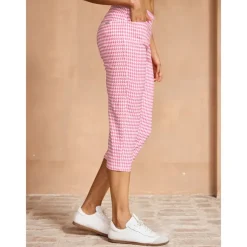Women's Golf Pants Yan pink Black Rose Red Bottoms Ladies Golf Attire Clothes Outfits Wear Apparel