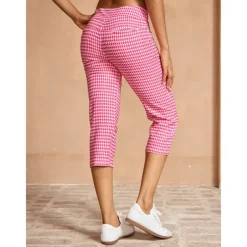 Women's Golf Pants Yan pink Black Rose Red Bottoms Ladies Golf Attire Clothes Outfits Wear Apparel