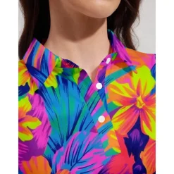 Women's Golf Polo Shirt Blue Sleeveless Top Ladies Golf Attire Clothes Outfits Wear Apparel