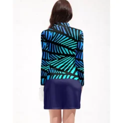 Women's Golf Polo Shirt Blue Long Sleeve Top Ladies Golf Attire Clothes Outfits Wear Apparel