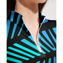 Women's Golf Polo Shirt Blue Short Sleeve Top Ladies Golf Attire Clothes Outfits Wear Apparel