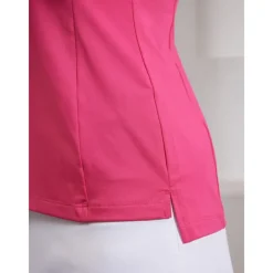 Women's Golf Polo Shirt Navy Rose Red Sleeveless Top Ladies Golf Attire Clothes Outfits Wear Apparel