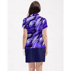 Women's Golf Polo Shirt Ocean Blue Short Sleeve Top Ladies Golf Attire Clothes Outfits Wear Apparel